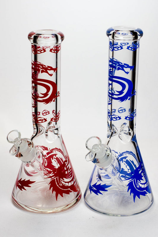 12" Dragon 9 mm thick glass beaker bong