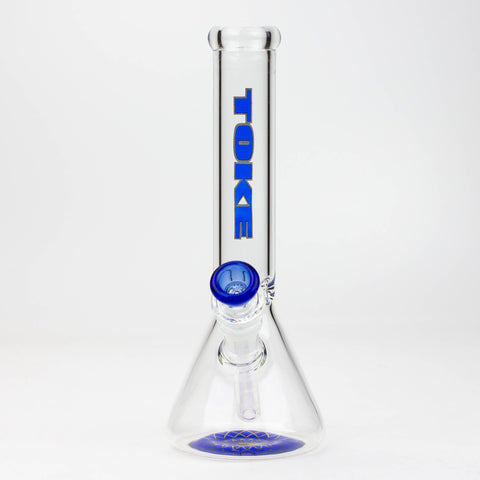 9.5" TOKE beaker glass water bong