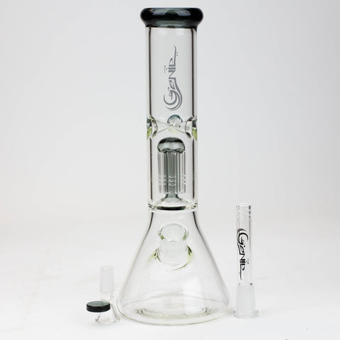 12" Genie-Tree arms color accented glass water bong