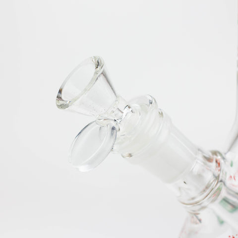 10" RM decal Glow in the dark glass water bong