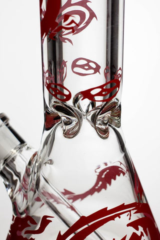 12" Dragon 9 mm thick glass beaker bong