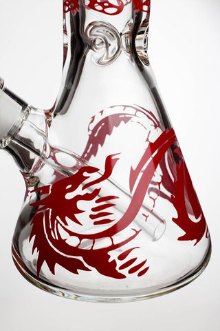 12" Dragon 9 mm thick glass beaker bong