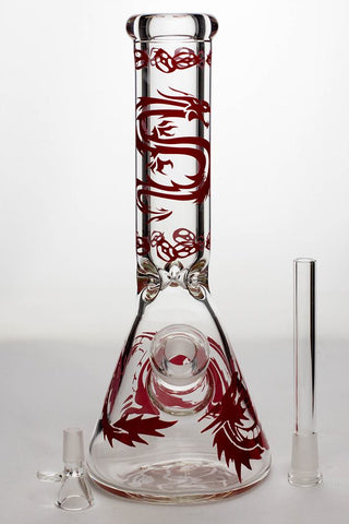 12" Dragon 9 mm thick glass beaker bong