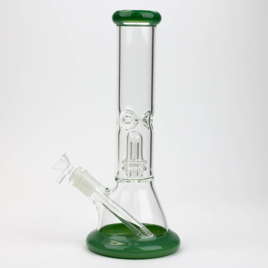 12" Color Bottom Glass Bong with shower head [C1503]