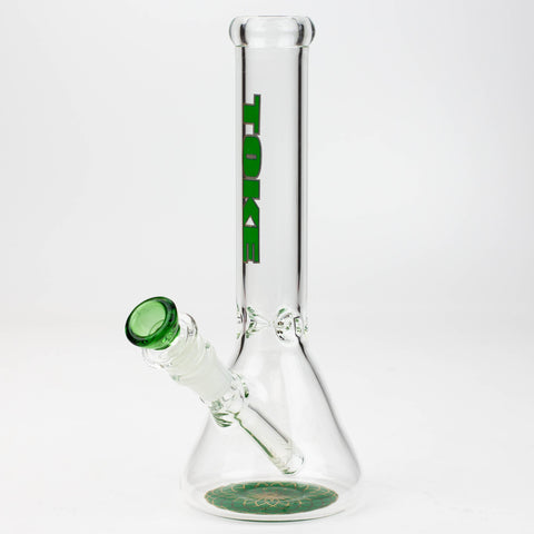 9.5" TOKE beaker glass water bong