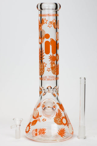 14" Infyniti Pineapple Glow in the dark 7 mm glass bong