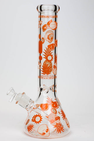 14" Infyniti Pineapple Glow in the dark 7 mm glass bong