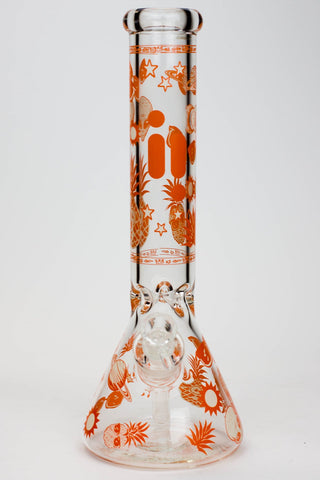 14" Infyniti Pineapple Glow in the dark 7 mm glass bong