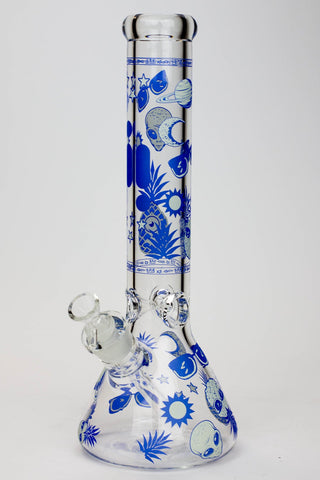 14" Infyniti Pineapple Glow in the dark 7 mm glass bong