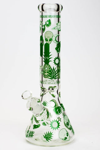 14" Infyniti Pineapple Glow in the dark 7 mm glass bong