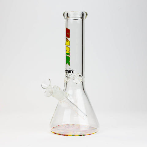 12" DANK beaker 7 mm glass bong with Colour Bottom