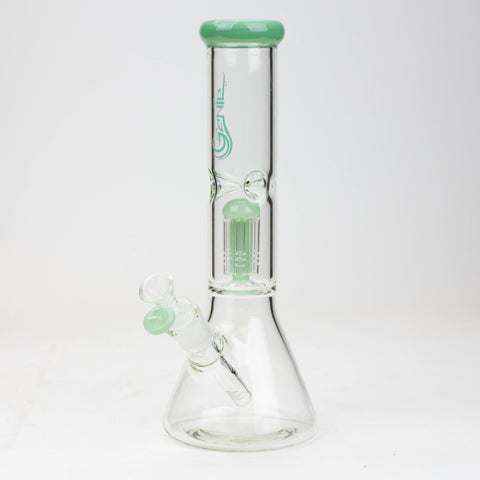 12" Genie-Tree arms color accented glass water bong