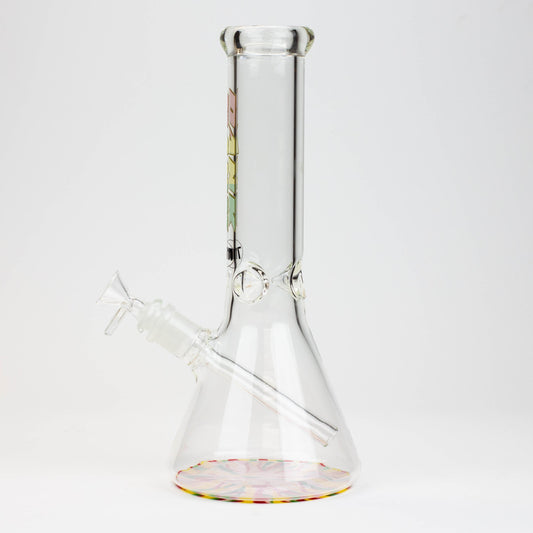 12" DANK beaker 7 mm glass bong with Colour Bottom