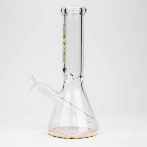 12" DANK beaker 7 mm glass bong with Colour Bottom