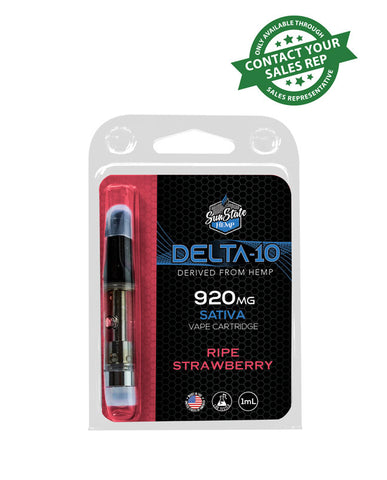 Delta 10 Sativa Ripe Strawberry 1ml 920mg Cartridge