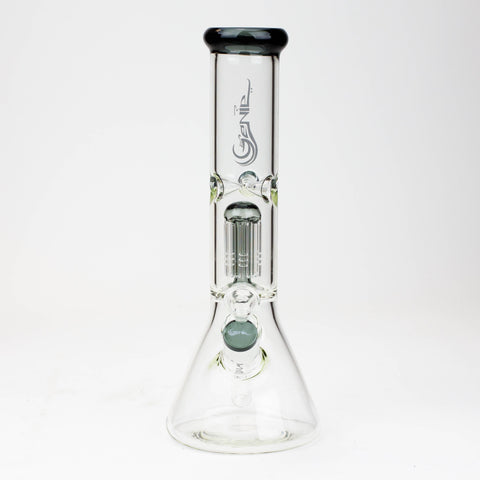 12" Genie-Tree arms color accented glass water bong